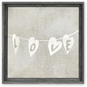 Framed Canvas Wall Art "Love" String