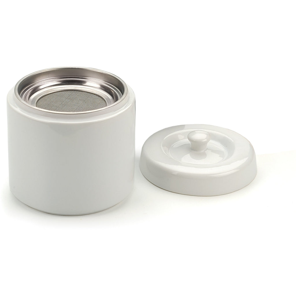 White Stoneware Grease Keeper
