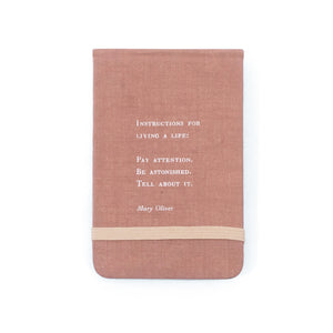 Fabric Notebook - Mary Oliver