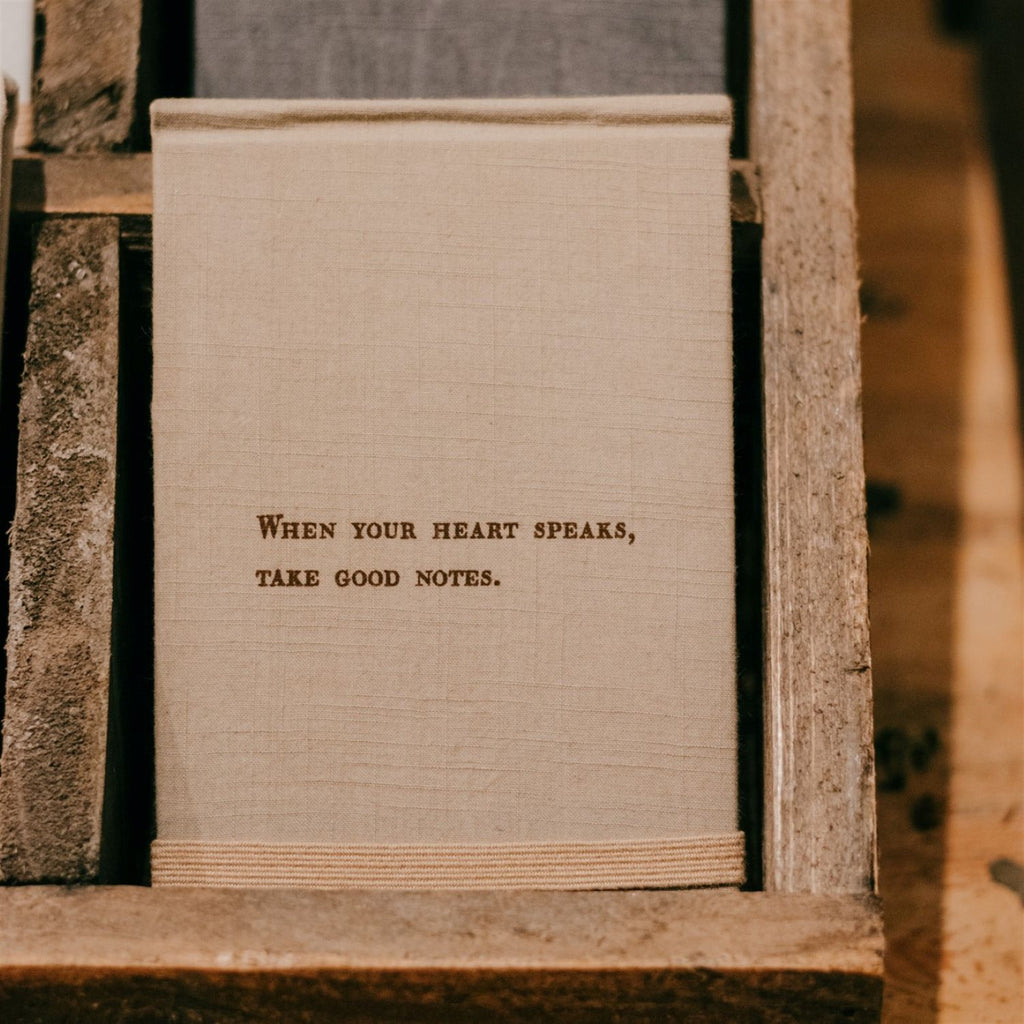 Fabric Notebook - When Your Heart Speaks