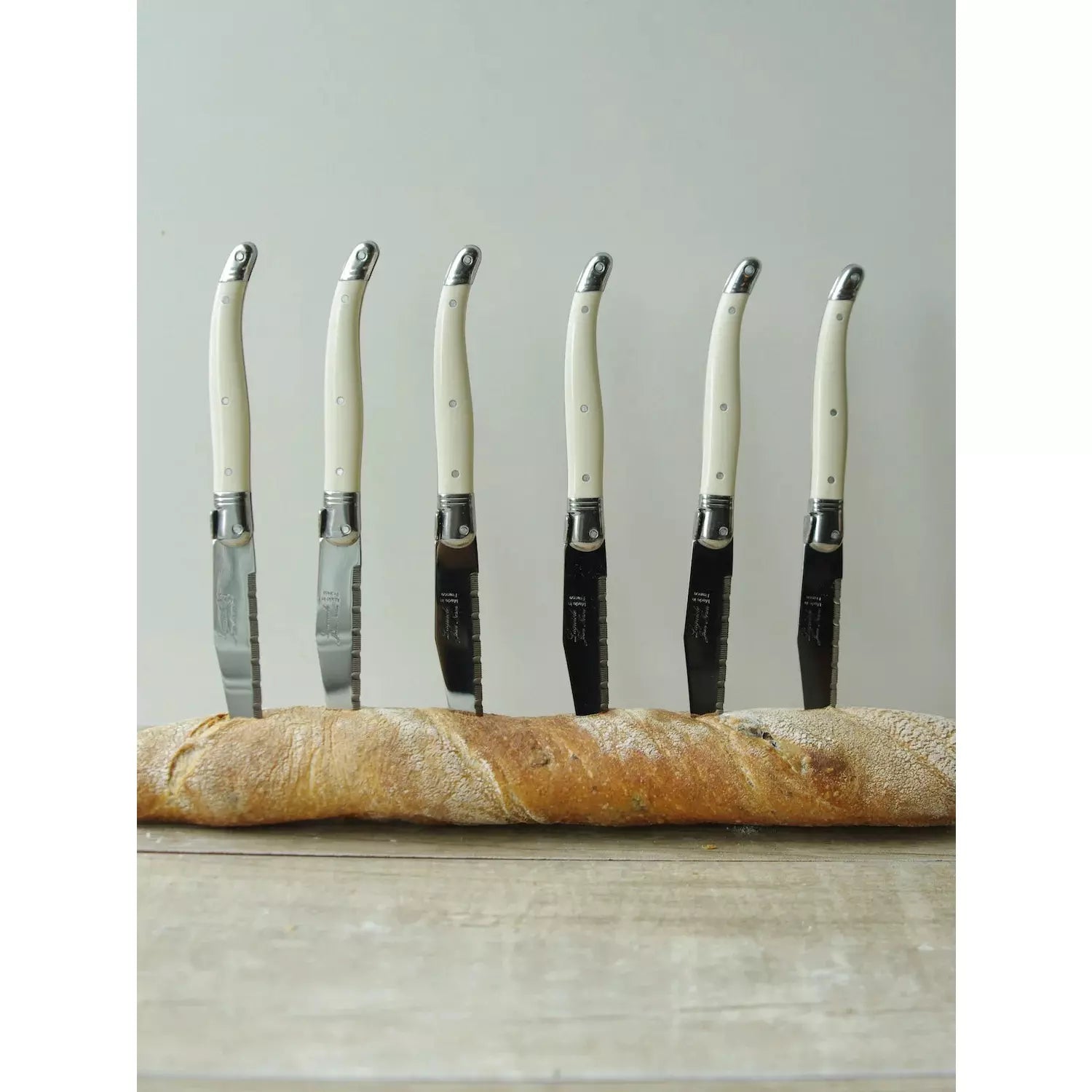 S/6 Laguiole Stainless Steel Knives | Ivory
