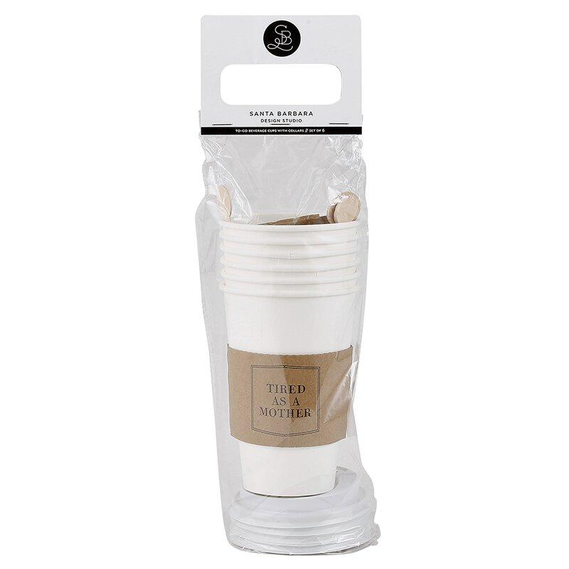 F2F Paper Cup Set of 6 - Tired As A Mother