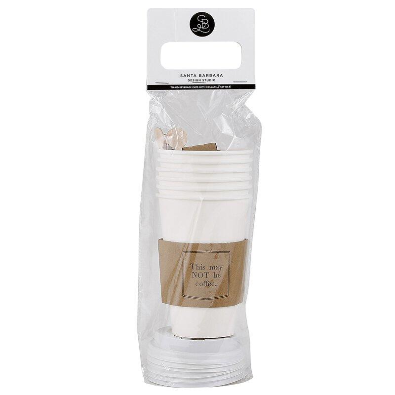 S/6 Paper Cups - This May Not be Coffee