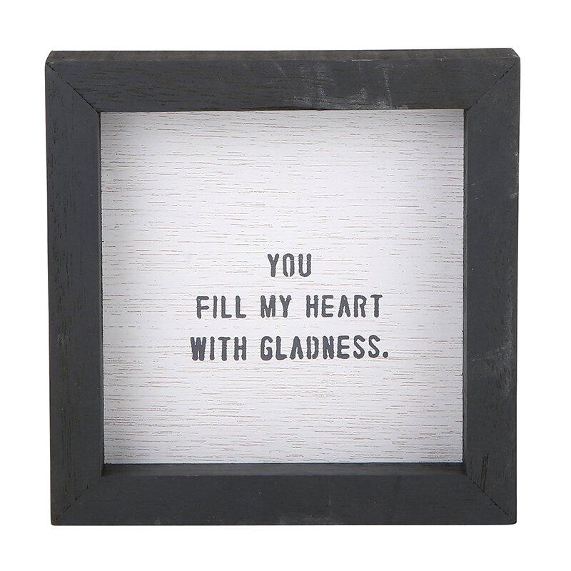 Petite Word Board - You Fill My Heart With Gladness