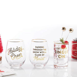 Holiday Wine Glass