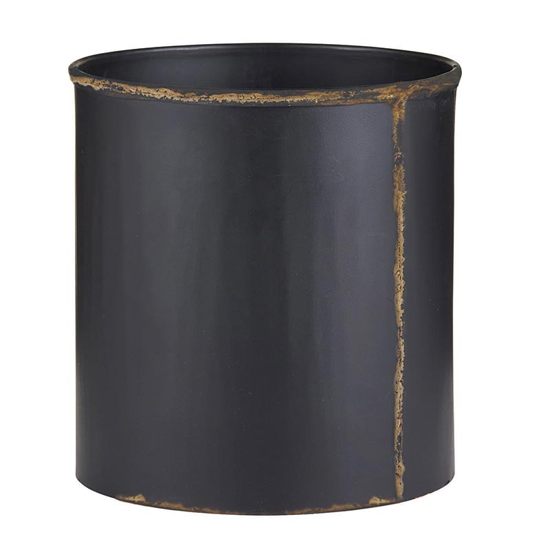 Recycled Black Iron & Brass Container