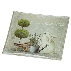Rabbits/Topiary Plate