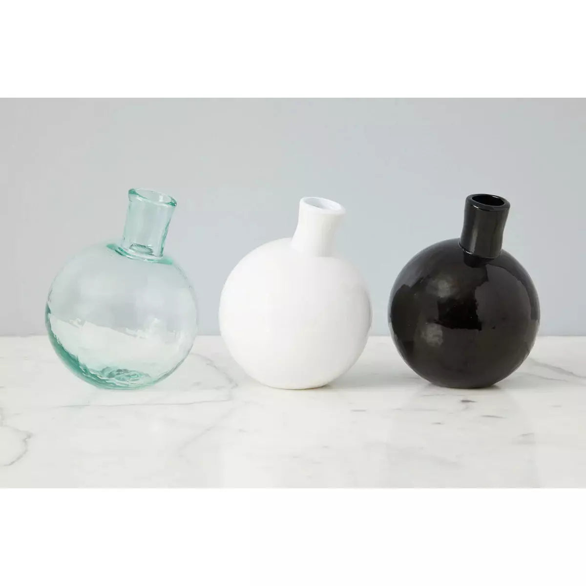 Mouthblown Glass Sphere Bud Vase