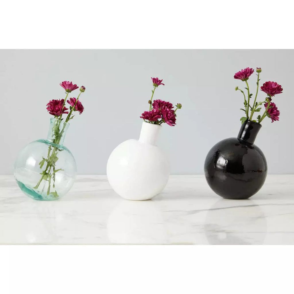 Mouthblown Glass Sphere Bud Vase
