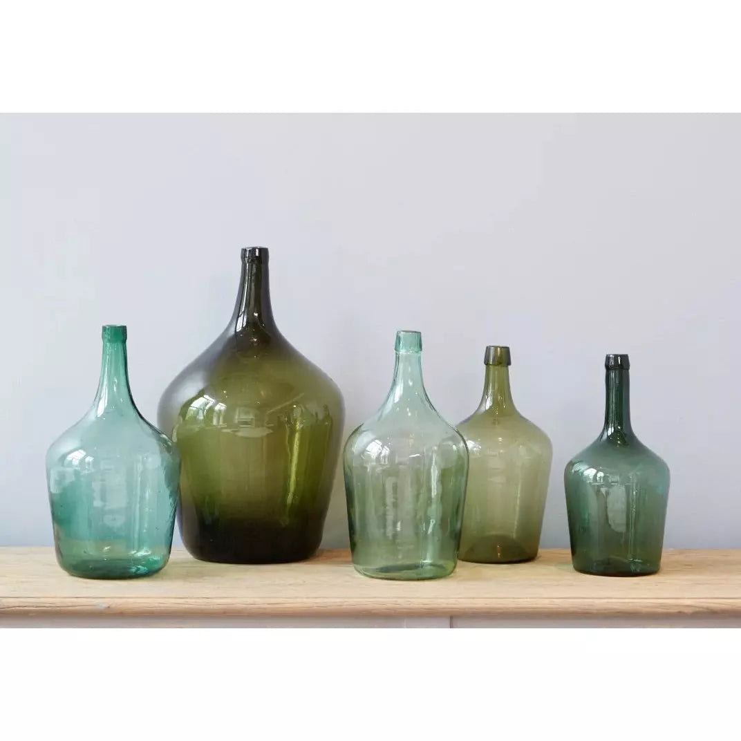 Found Green Glass Demijohn | Large