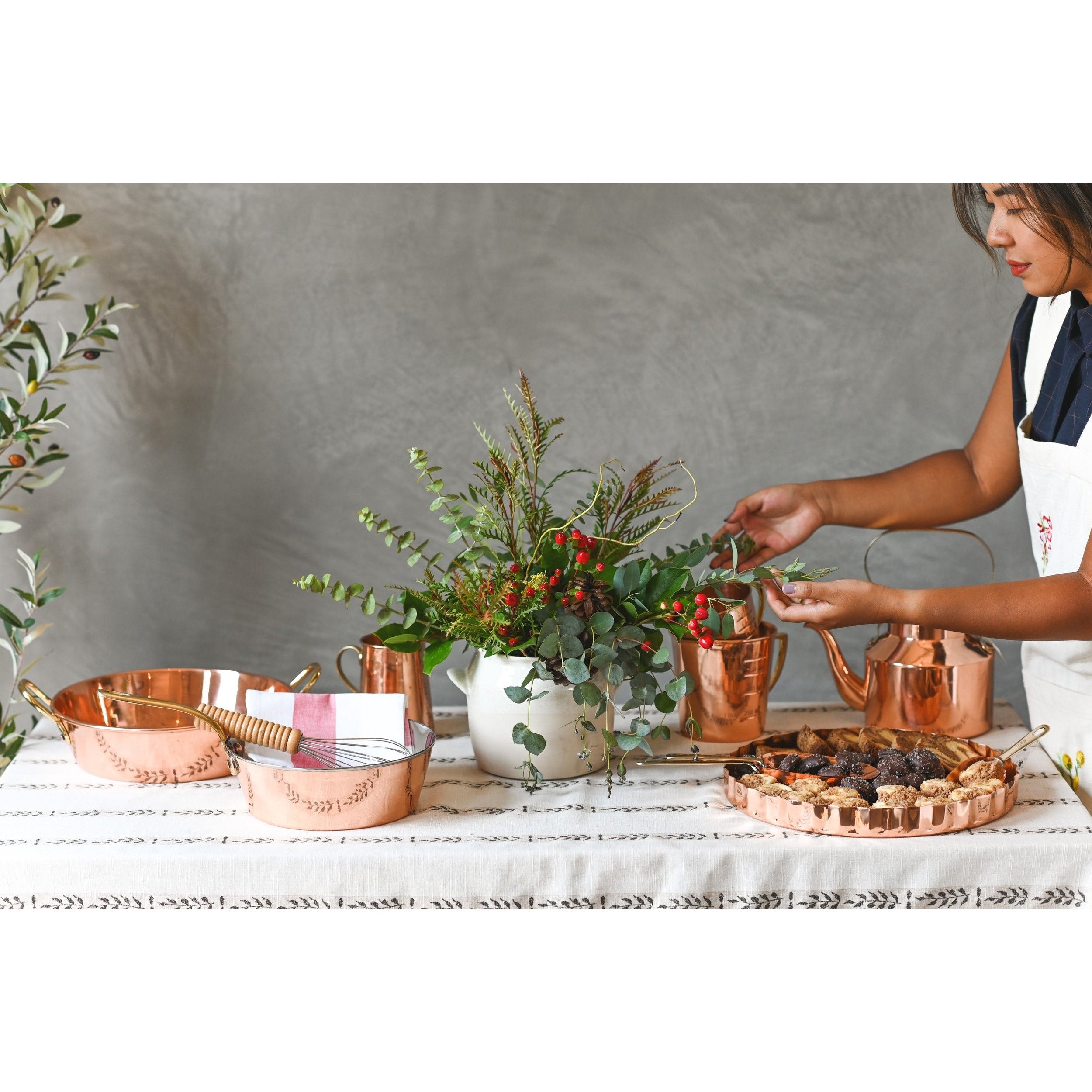 Copper Embossed Serving Tray