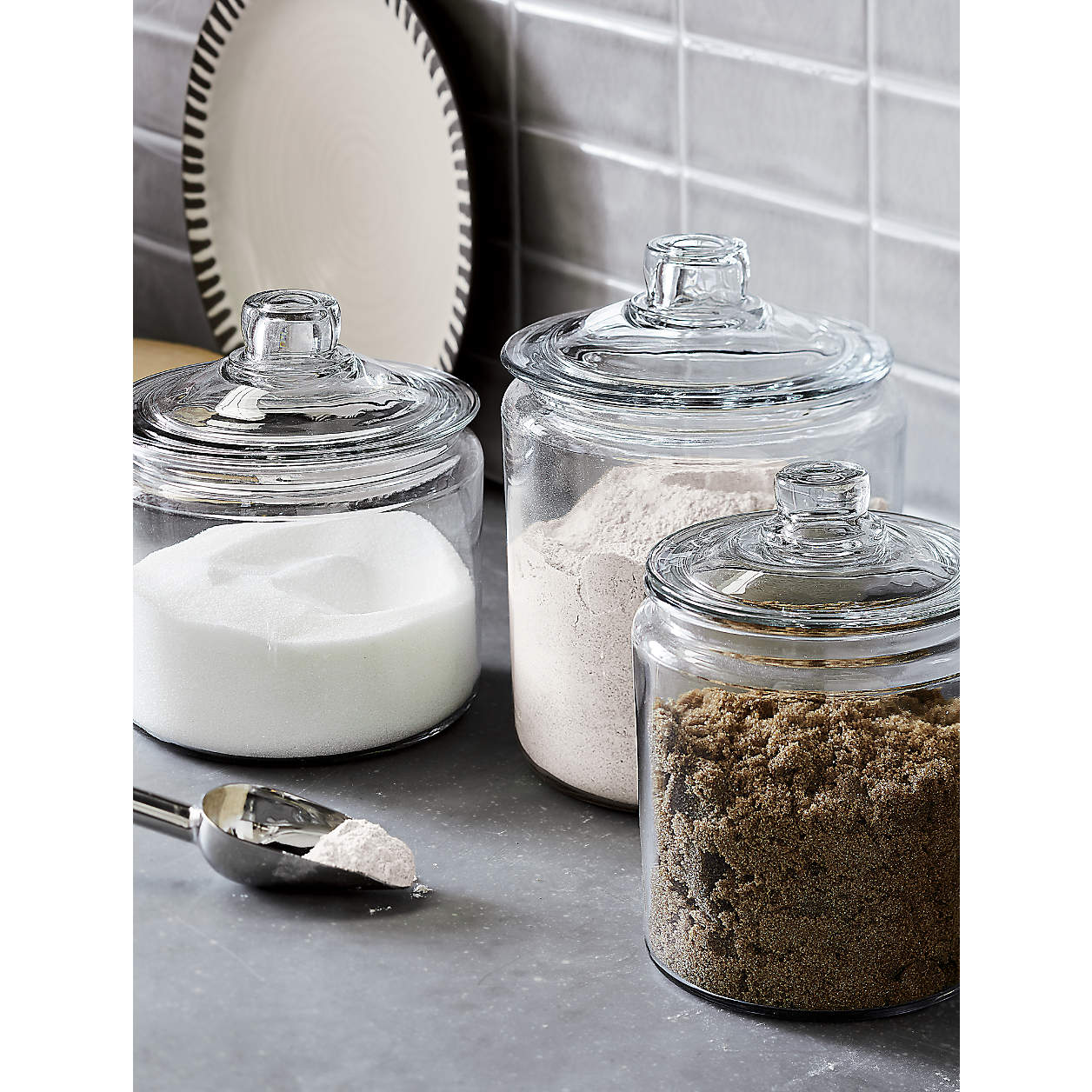 Anchor Hocking Glass Canisters with Glass Lids