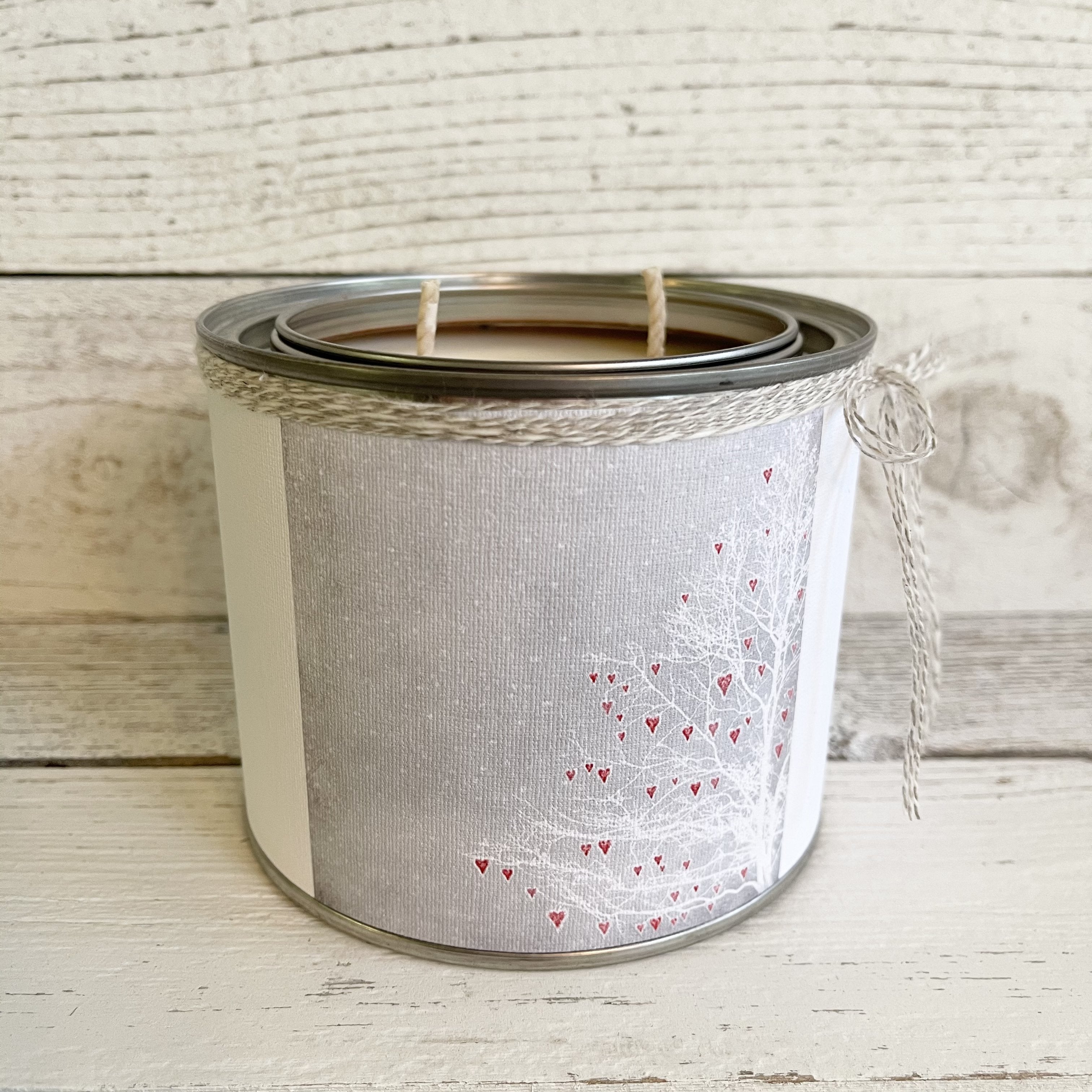 Scented Soy Paint Can Candle Wrapped w/Canvas Art