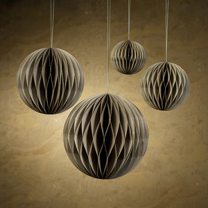 Wish Paper Decorative Ball Ornament | Taupe