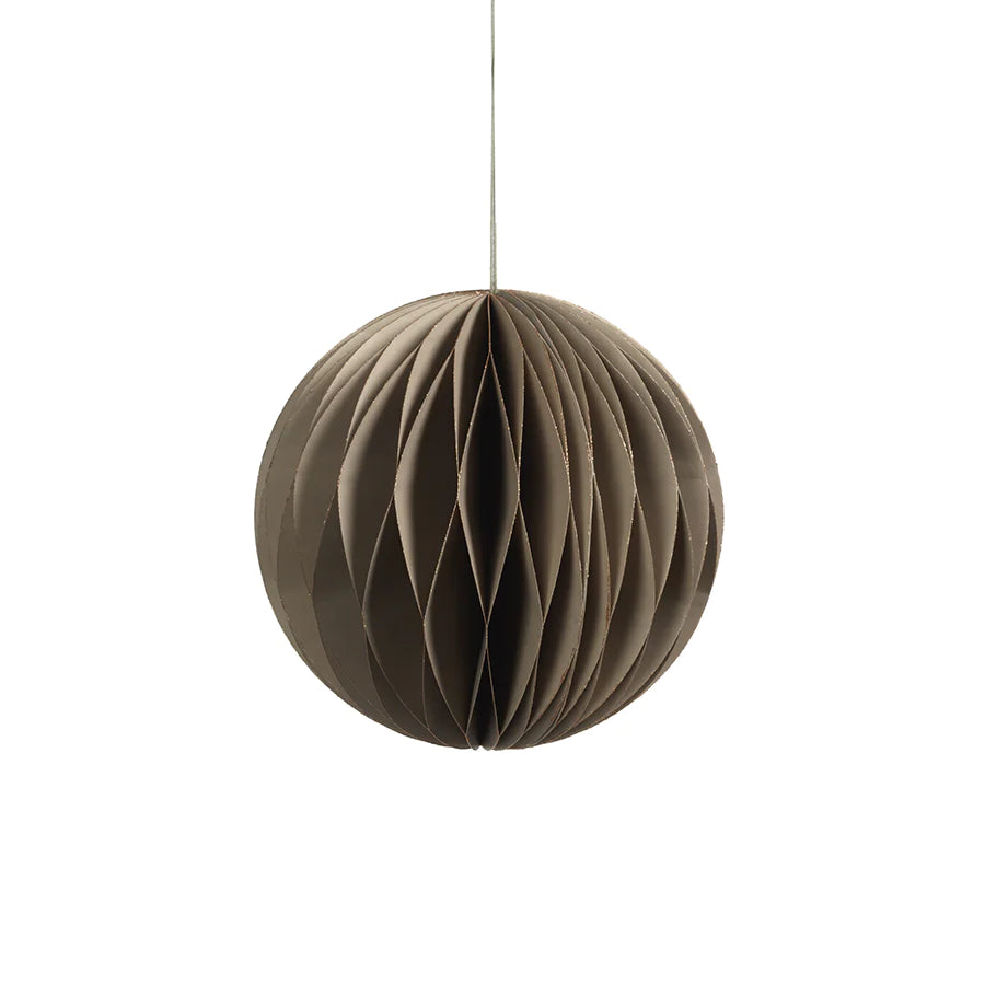 Wish Paper Decorative Ball Ornament | Taupe
