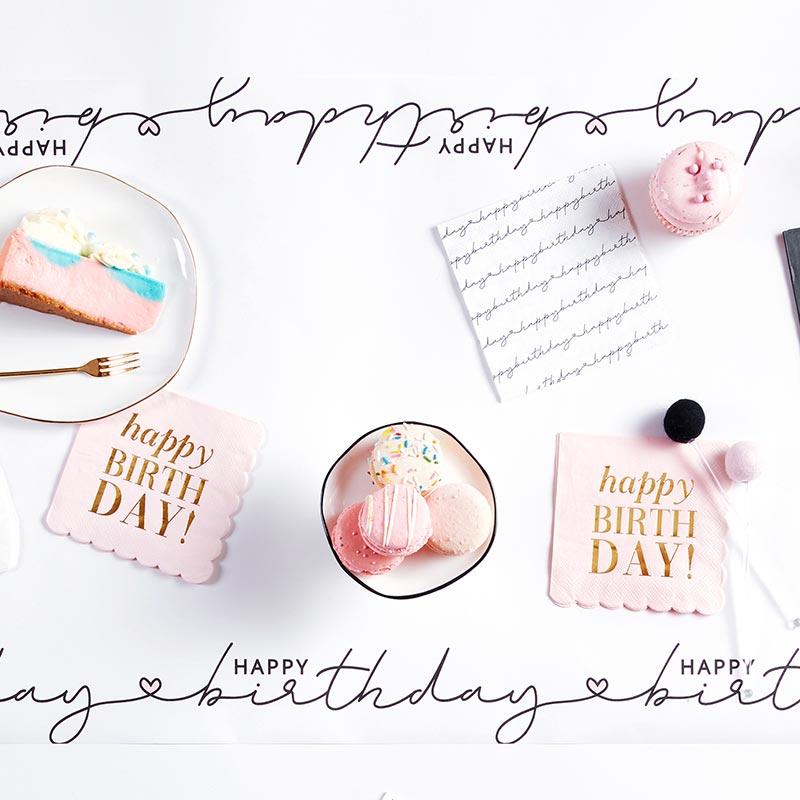 Cocktail Napkins - Pink Happy Birthday