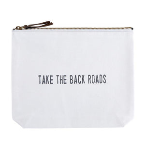 Canvas Zip Pouch - Take the Back Roads