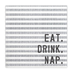 Cocktail Napkins - Eat Drink Nap / Pardon My French