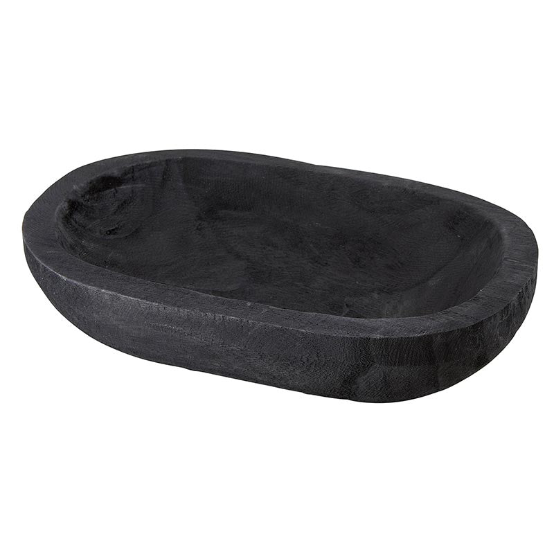 Paulownia Wood Dough Bowl - Black