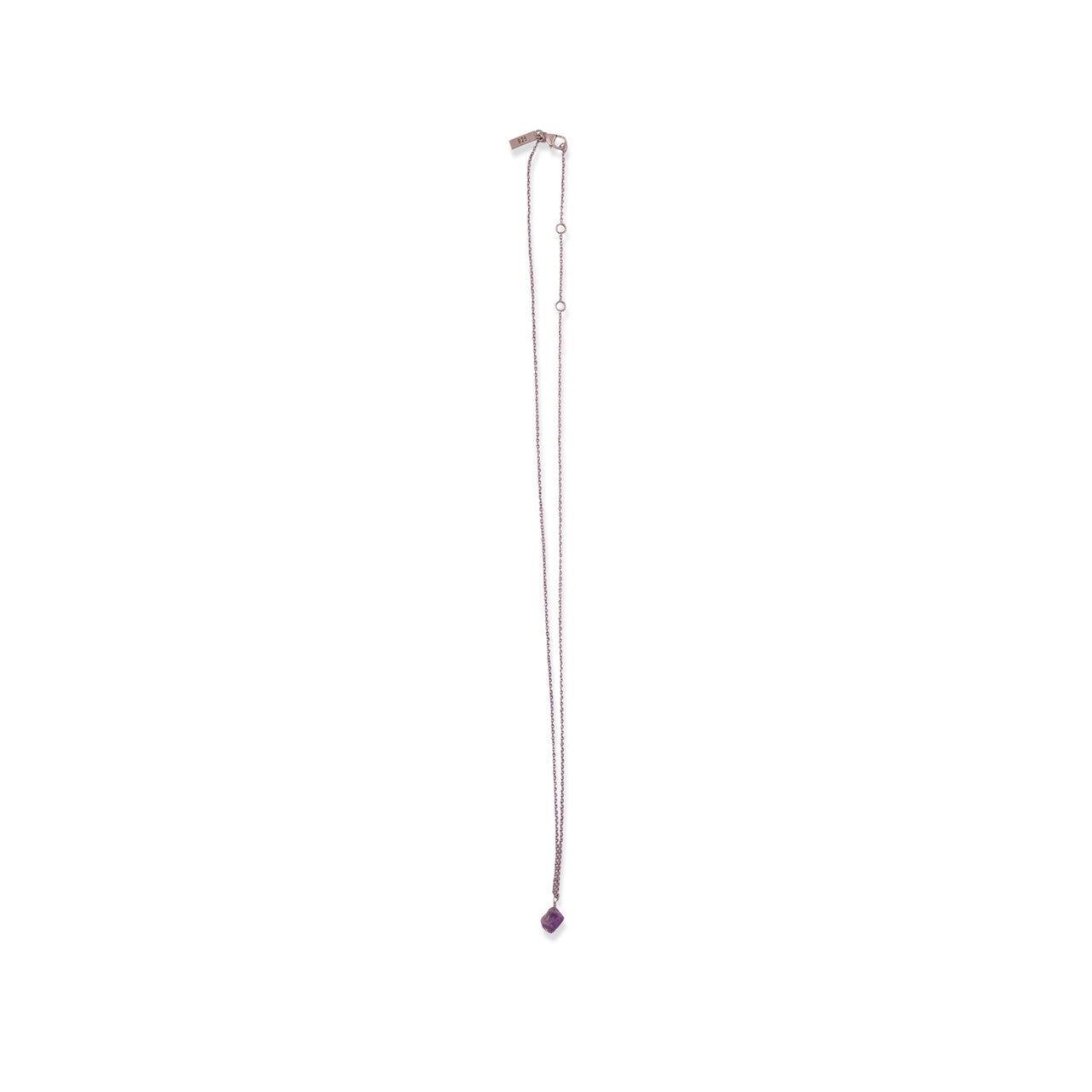 Raw Birthstone Necklace in Sterling Silver