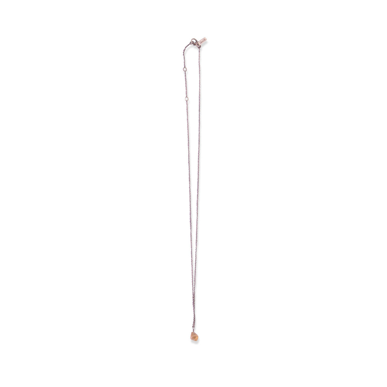 Raw Birthstone Necklace in Sterling Silver