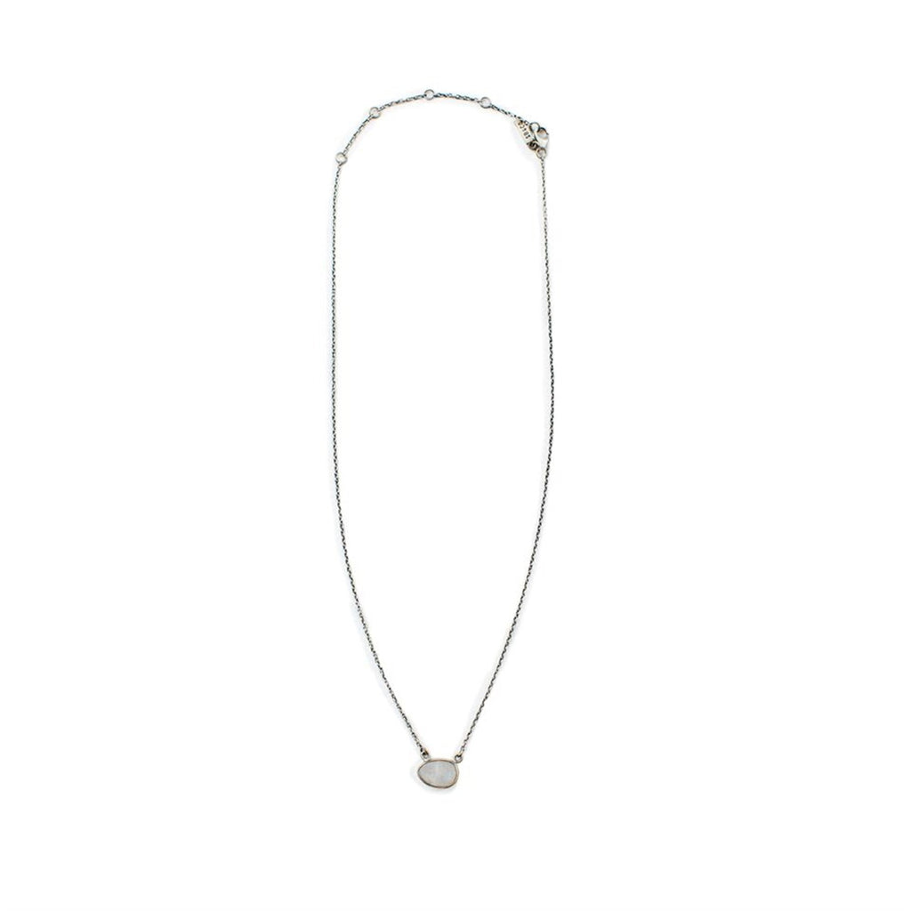 Moonstone Oxidized Silver Necklace