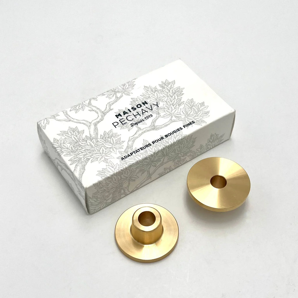 Brass Candleholder + Adapter Set