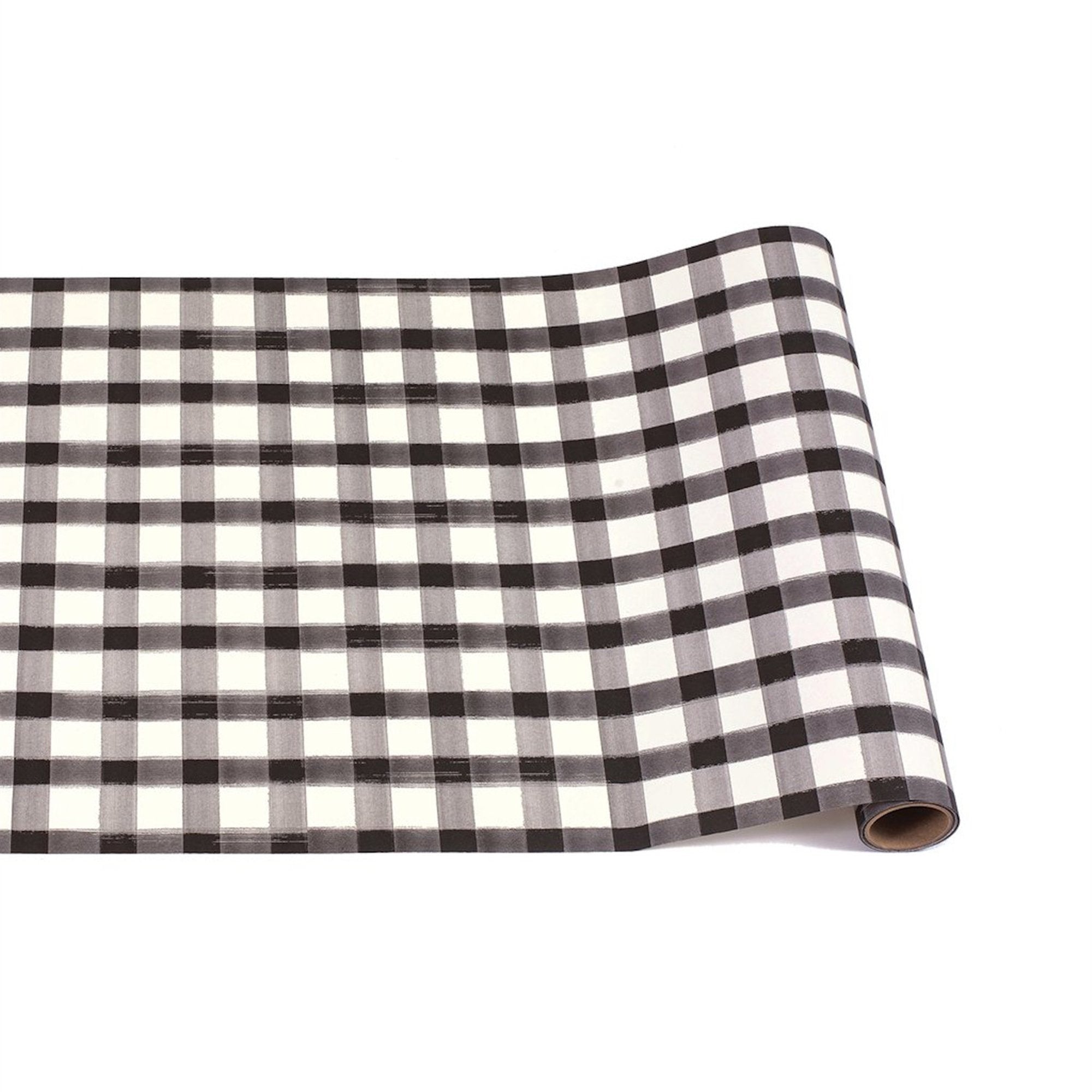Black Painted Check Runner