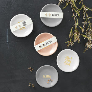 Ceramic Ring Dish & Earrings Gift Set