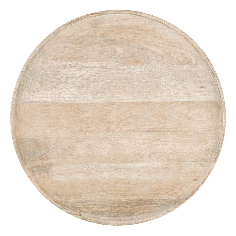 Light Washed Round Serving Tray