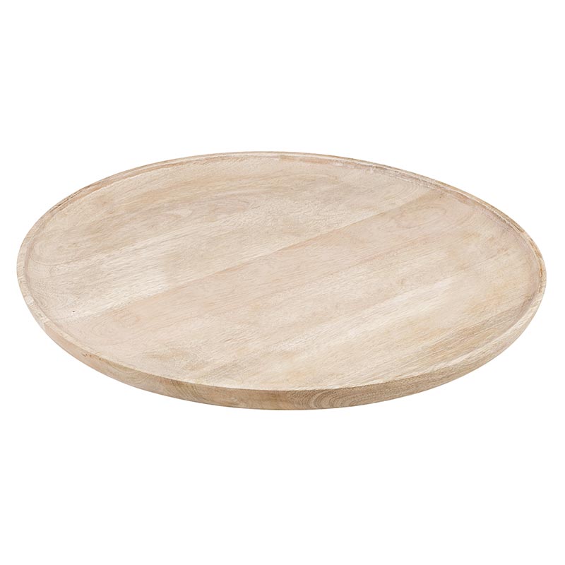 Light Washed Round Serving Tray