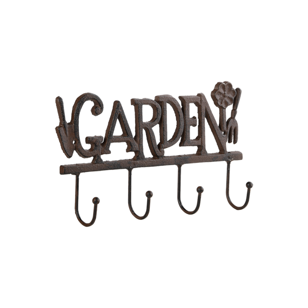 "GARDEN" 4 Hook Cast Iron Hanger