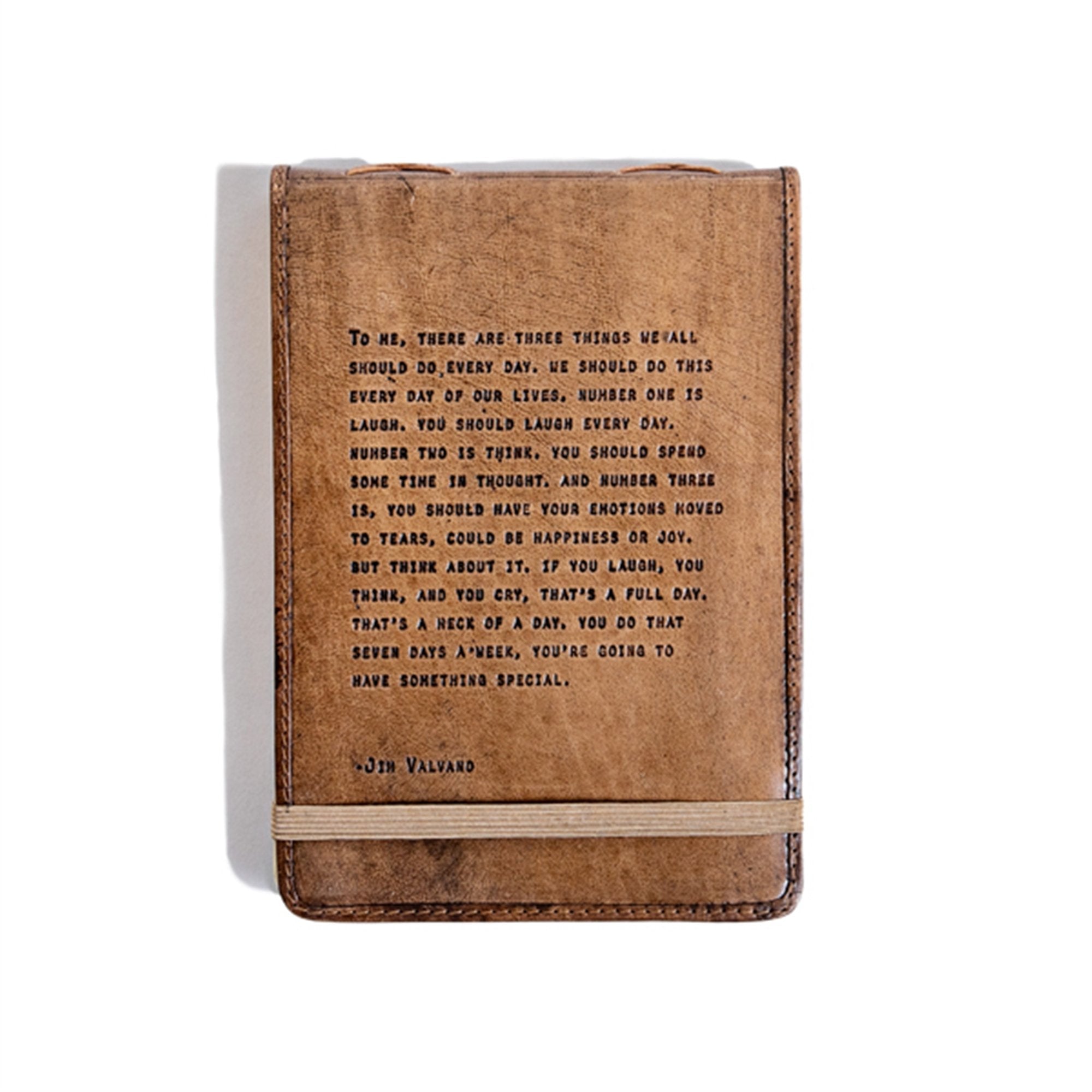 Leather Journal - Three Things...Jim Valvano