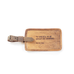 Leather Luggage Tag - Peter Pan