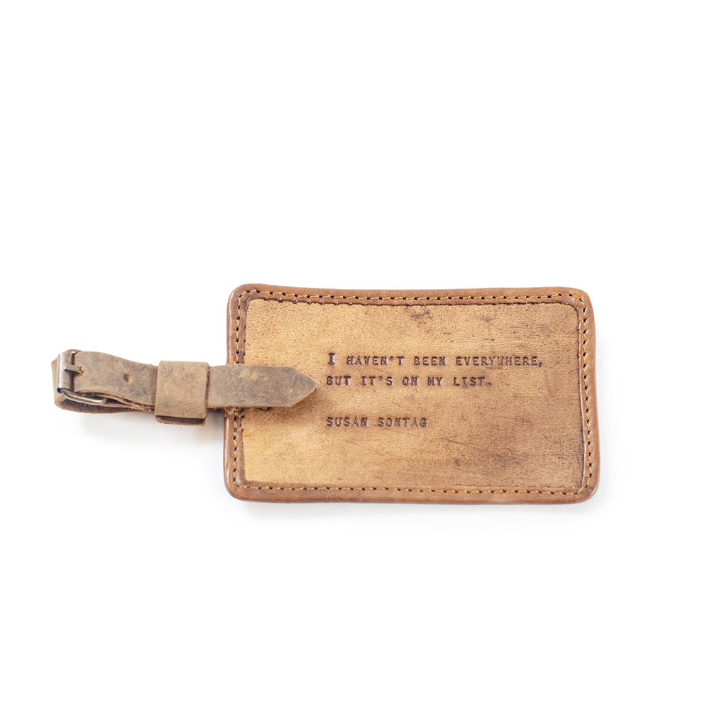 Leather Luggage Tag - Susan Sontag