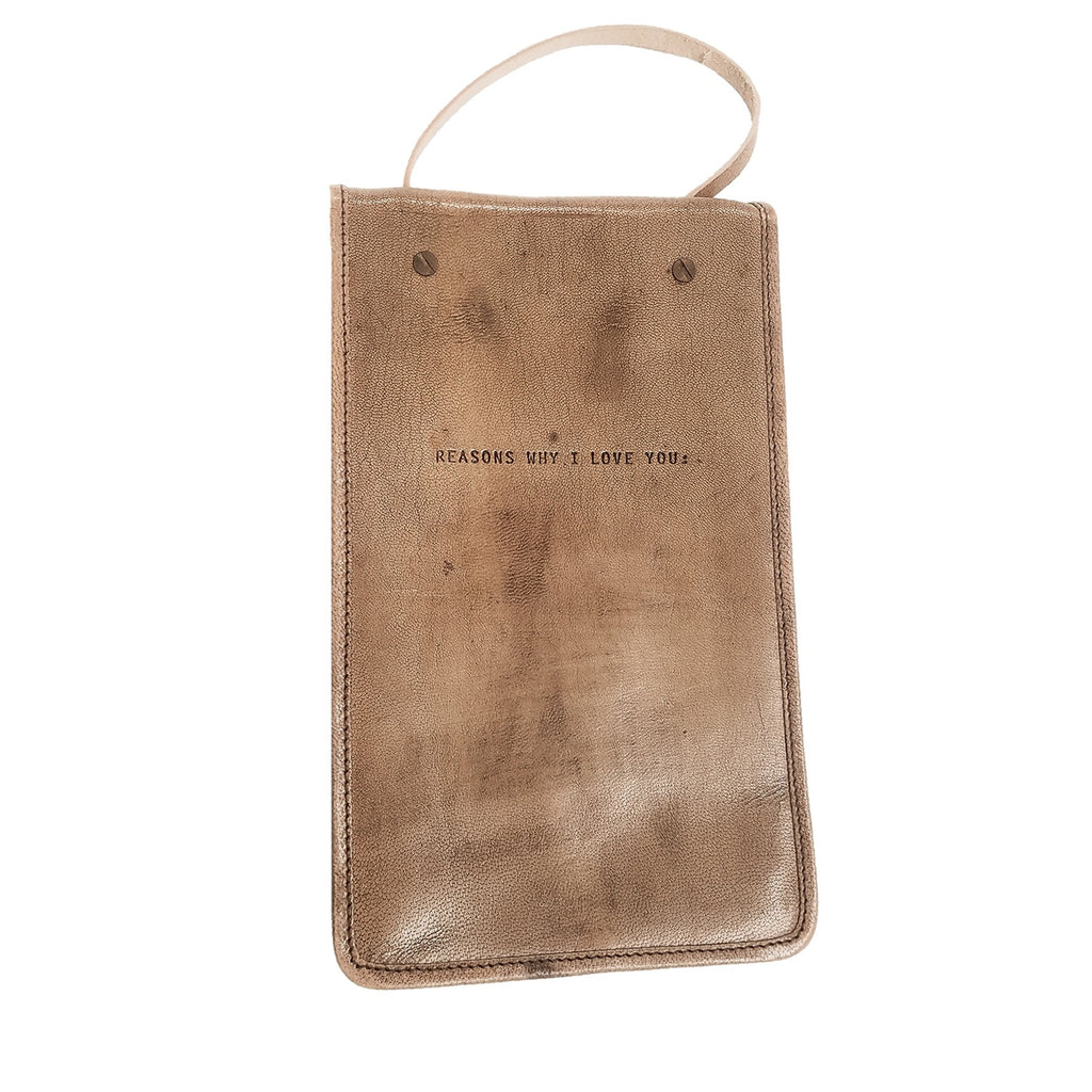 Heirloom Hanging Leather Journal - Reasons Why I Love You