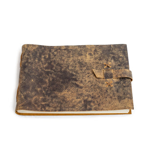 Brown Distressed Leather Journal / Guest Book