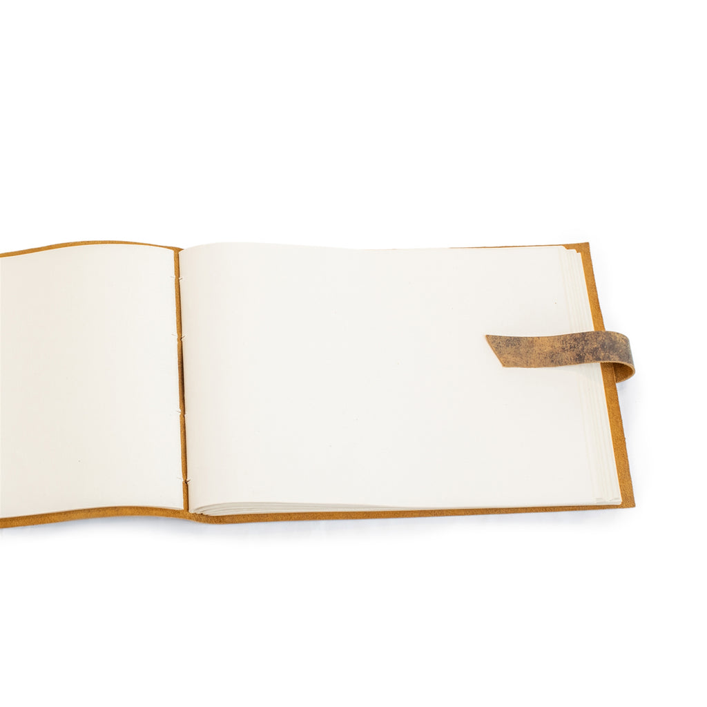 Brown Distressed Leather Journal / Guest Book