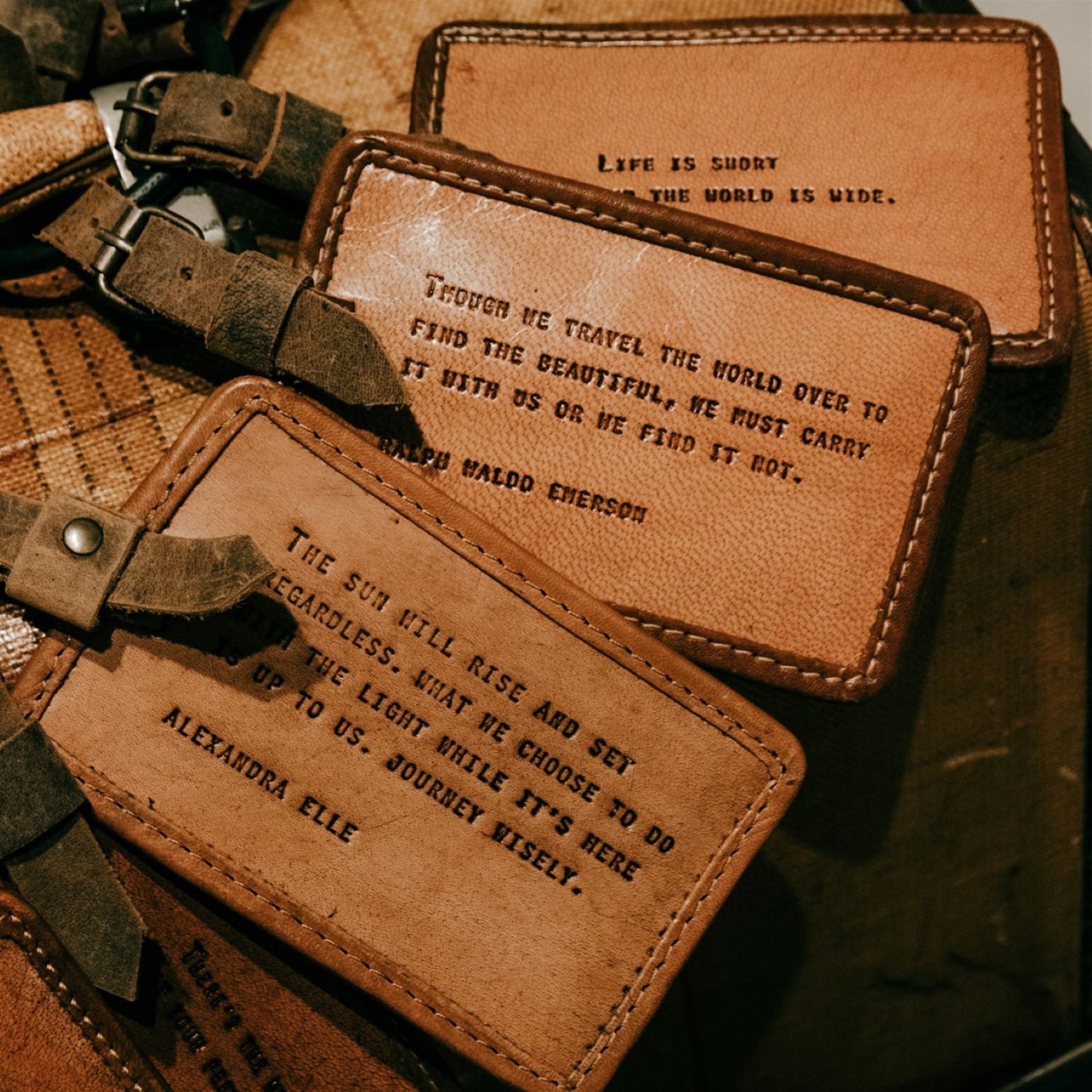 Leather Luggage Tag - Peter Pan