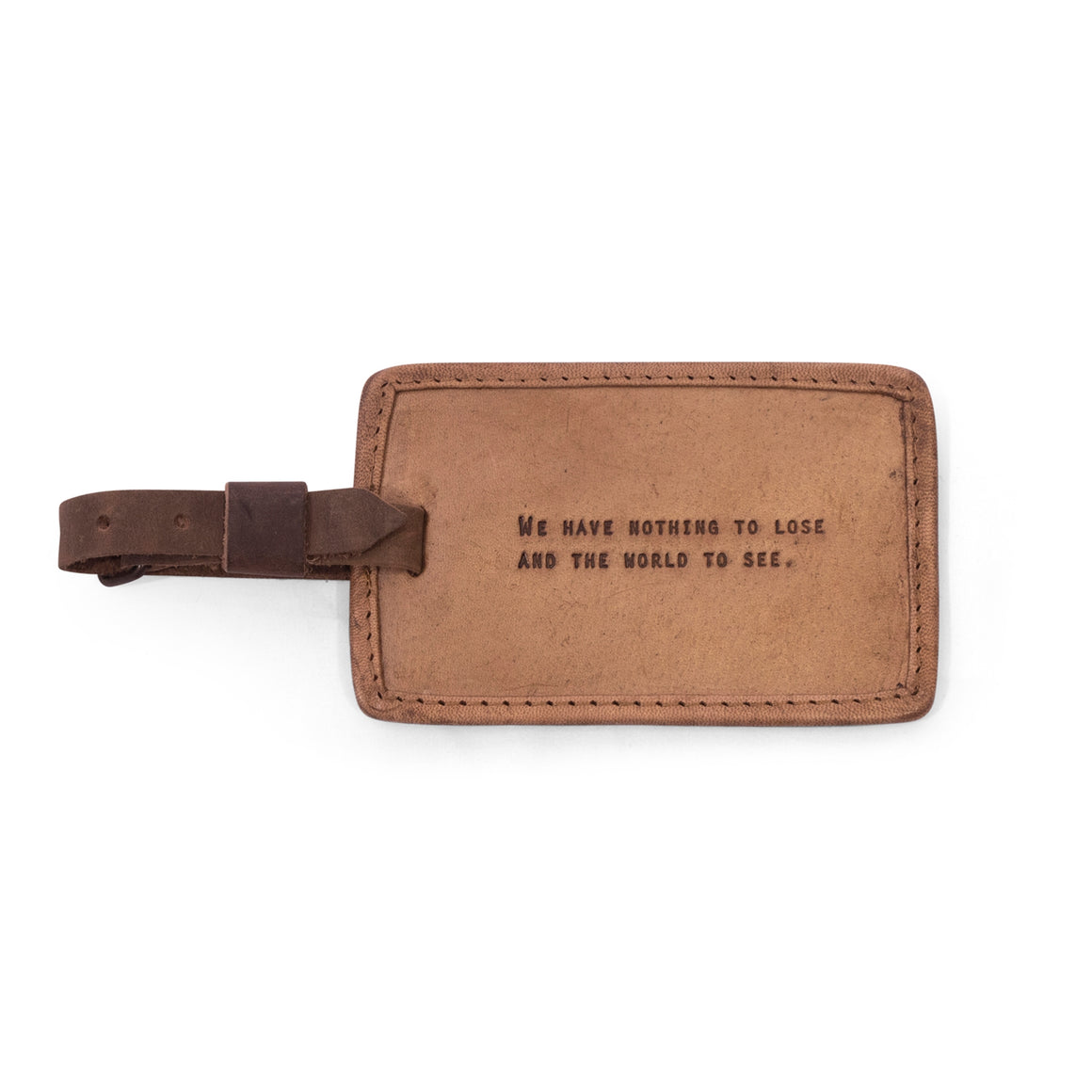 Leather Luggage Tag - Nothing to Lose