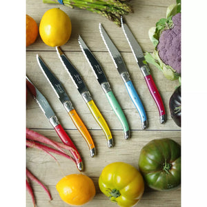 S/6 Laguiole Stainless Steel Knives | Rainbow