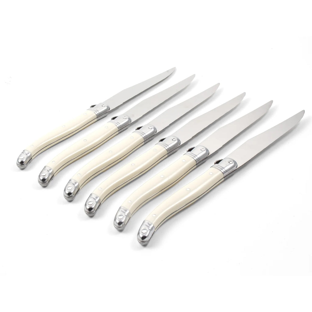 S/6 Laguiole Stainless Steel Knives | Ivory
