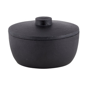Black Cast Iron - Lidded Pot