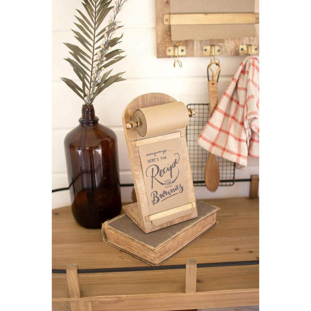 Wooden Table Top Note Roll