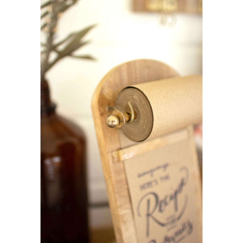 Wooden Table Top Note Roll