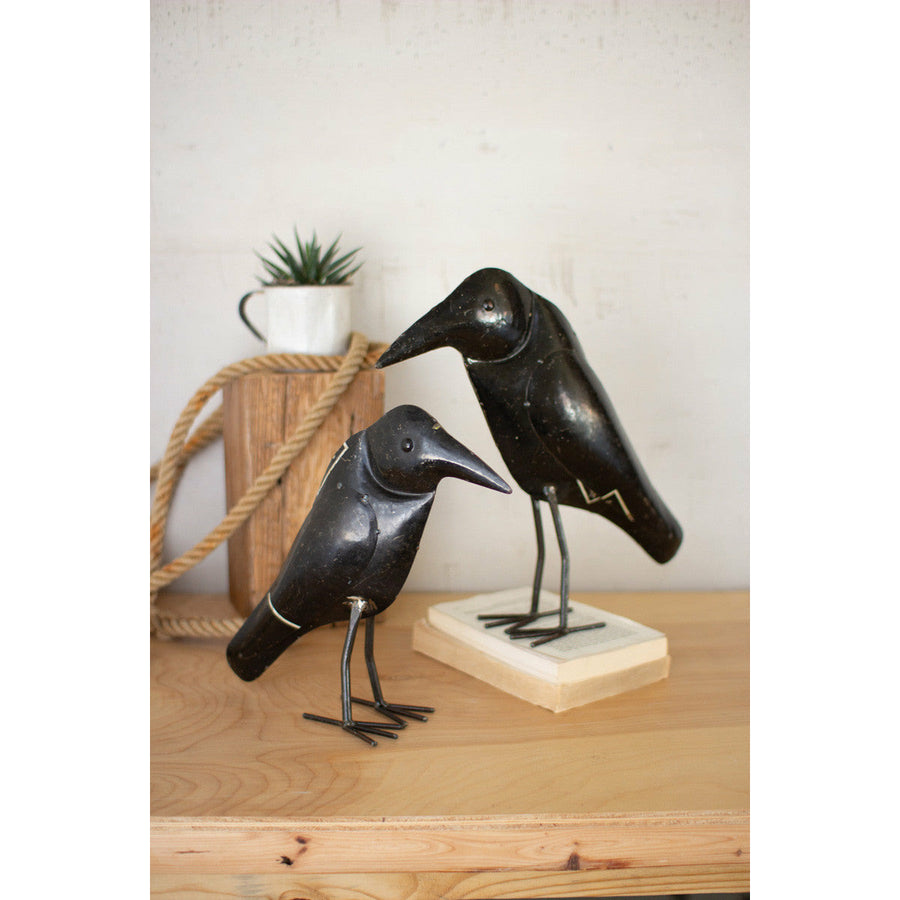 Antique Black Iron Crow