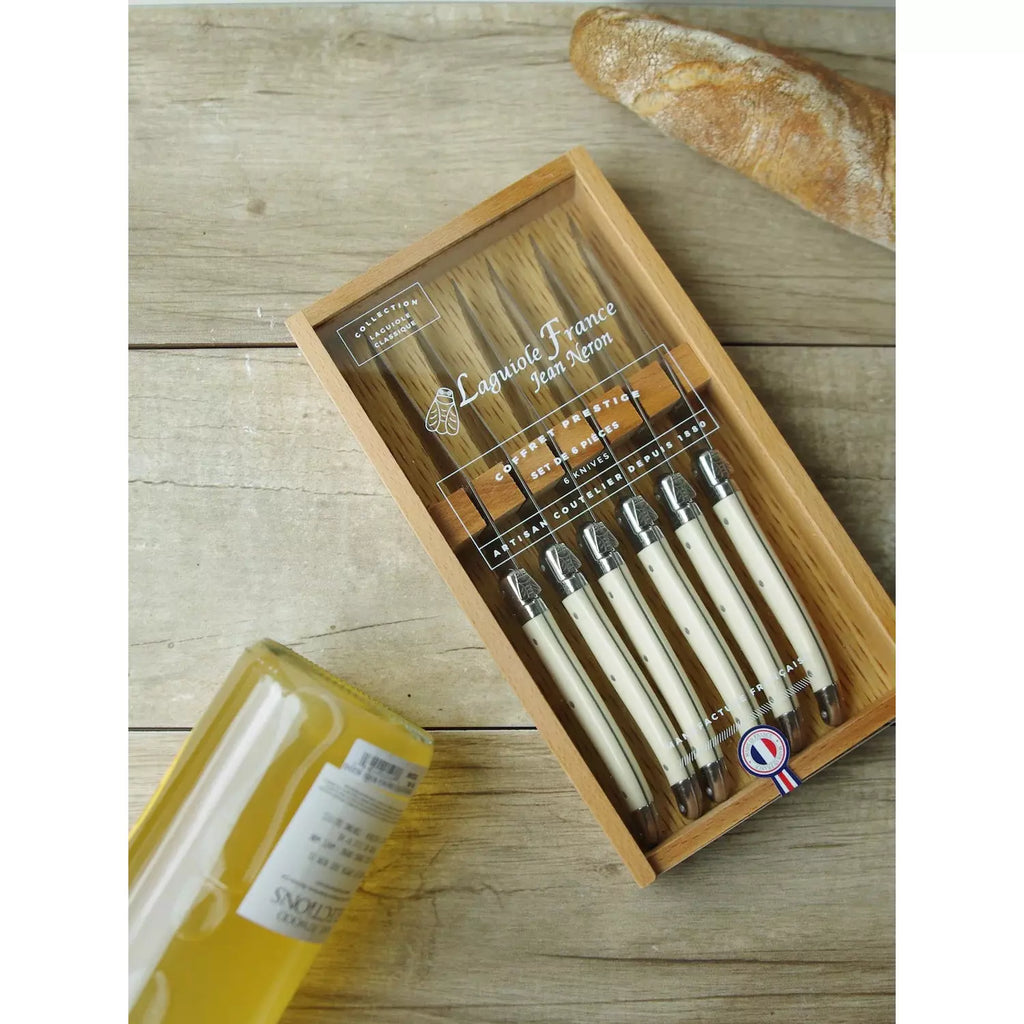 S/6 Laguiole Stainless Steel Knives | Ivory