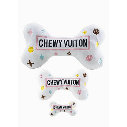 White Chewy Vuitton Bone Toy