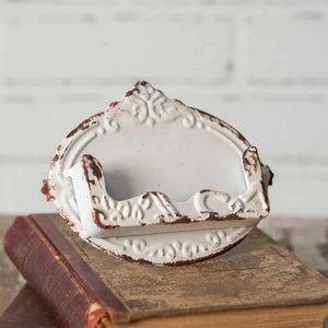 Distressed Finish Metal Business Card Holder
