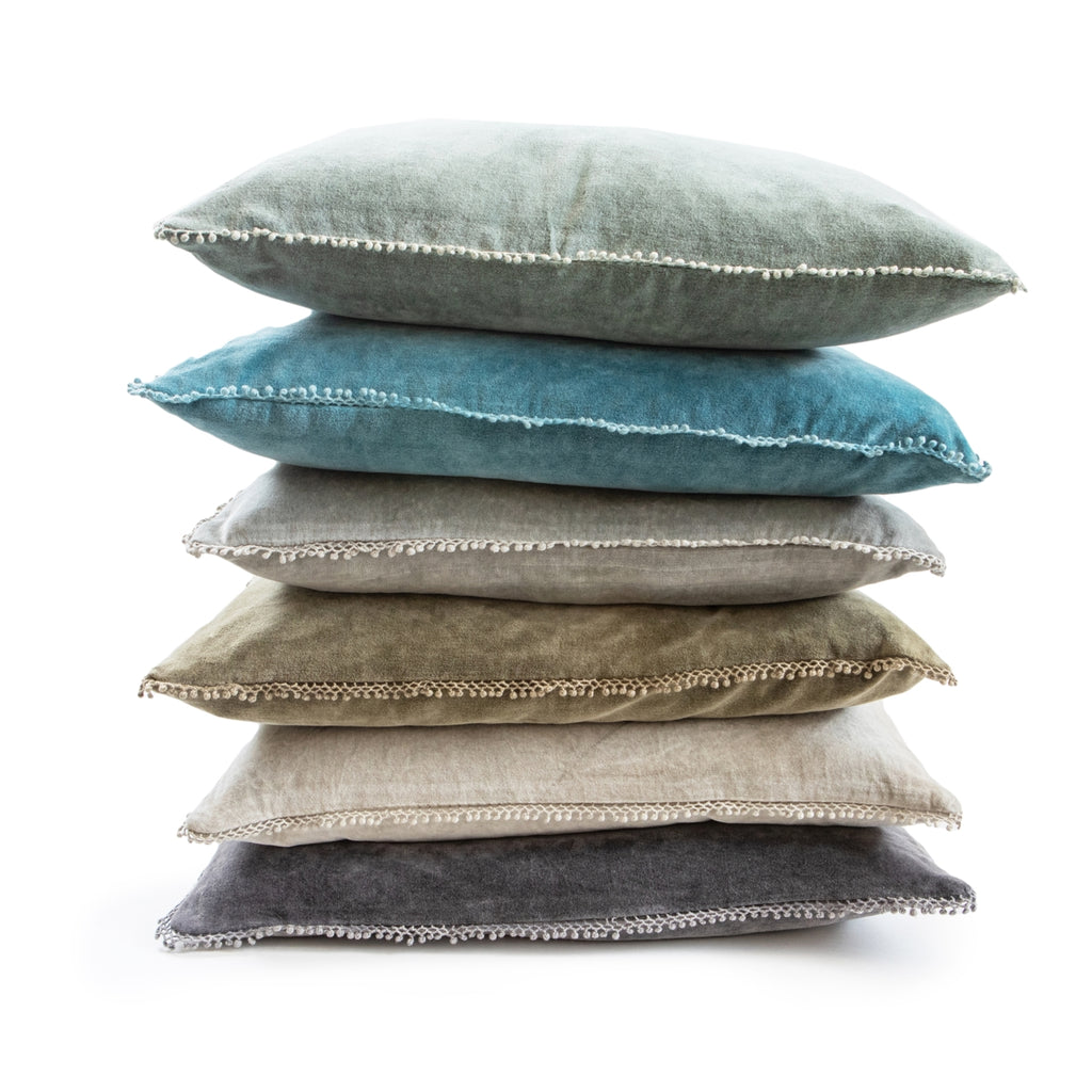 Pillow Collection - Velvet Pillows w/Poms